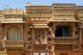 Jaisalmer, fragment elewacji jednego z domków w forcie